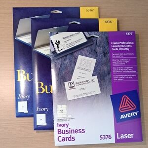 Avery Ivory Laser Business Cards 5376